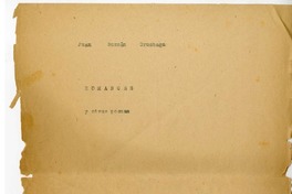 Romaces y otros poemas  [manuscrito] Juan Guzmán Cruchaga.