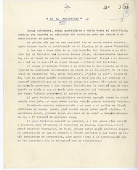 En el ministerio  [manuscrito] Juan Guzmán Cruchaga.