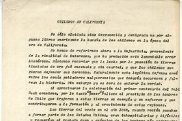 Chilenos en California  [manuscrito] Juan Guzmán Cruchaga.
