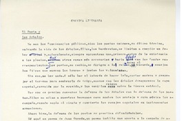 El poeta y los árboles  [manuscrito] Hernán Díaz Arrieta.