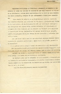 [Carta] 1962 diciembre 23, Santiago, Chile [a] Jorge Alessandri Rodríguez  [manuscrito] Magdalena Petit.