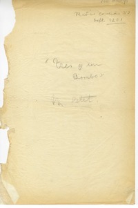 Tres y un biombo  [manuscrito] Magdalena Petit.