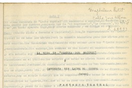 La vida es comedia por hacerse  [manuscrito] Magdalena Petit.