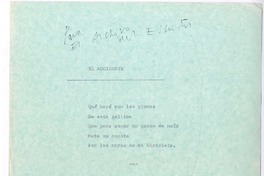 El accidente  [manuscrito] Luis Jaime Quezada Ruiz.