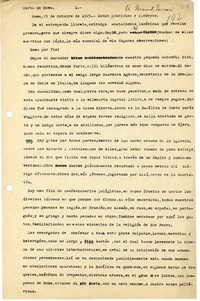 Carta a Roma  [manuscrito] Alberto Ried Silva.