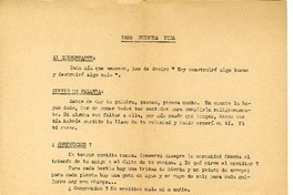 Para vuestra vida  [manuscrito] Alberto Ried Silva.