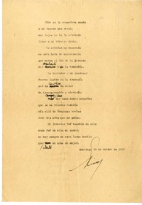 [Miro en la compañera amada...]  [manuscrito] Alberto Ried Silva.