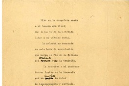 [Miro en la compañera amada...]  [manuscrito] Alberto Ried Silva.