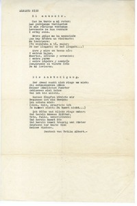 El anuncio  [manuscrito] Alberto Ried Silva.