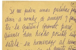 [Discurso sobre Marta Brunet]  [manuscrito] Laura Rodig.