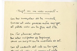 Ángel con un niño muerto  [manuscrito] Carlos Rodríguez Spiteri.