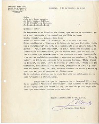 [Carta] 1968 septiembre 4, Santiago, Chile [a] Biblioteca Nacional de Chile  [manuscrito] Armando Romo Boza.