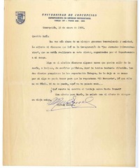 [Carta] 1968 enero 16, Concepción, Chile [a] Raúl Silva Castro  [manuscrito] Milton Rossel.