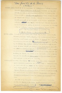 Una familia de la poesía chilena  [manuscrito] Andrés Sabella.