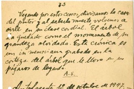 [Vagando por estos cerros...]  [manuscrito] Andrés Sabella.