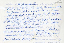 [Carta] [1991], [Santiago], [Chile] [a] Oreste Plath  [manuscrito] Humberto Díaz Casanueva.