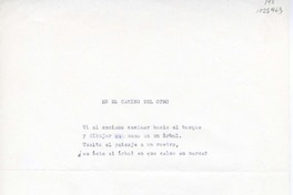 En el camino del otro  [manuscrito] Fernando Onfray.