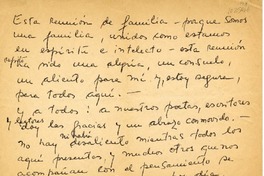 [Esta reunión de familia...]  [manuscrito] María Luisa Bombal.