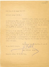 [Carta] 1983 enero 21, Chillán, Chile [a] Oreste Plath  [manuscrito] Juan Gabriel Araya.