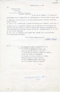 [Carta] 1986 marzo, Osorno, Chile [a] Oreste Plath  [manuscrito] Federico Tatter Oñate.