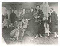 Gabriela Mistral en el Vapor "Oropesa"  [fotografía].