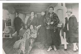 Gabriela Mistral en el Vapor "Oropesa"  [fotografía].