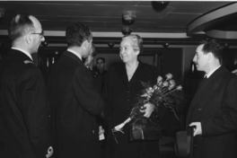 [Retrato de Gabriela Mistral a su llegada a Génova]  [fotografía].