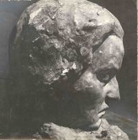 [Modelo del rostro de Gabriela Mistral]  [fotografía].