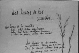 [Poema "Los huesos de los muertos"]  [fotografía].