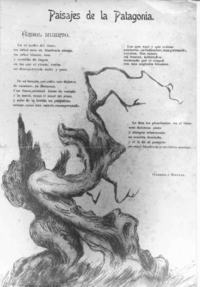 [Poema "Árbol muerto"]  [fotografía].