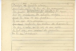 [Conozco un pueblo claro ...]  [manuscrito] Oscar Castro.