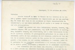 [Carta] 1939 octubre 23, Rancagüa, Chile [a] Gonzalo Drago  [manuscrito] Oscar Castro Z.