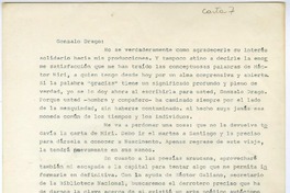 [Carta] 1937 diciembre 27, Rancagüa, Chile [a] Gonzalo Drago  [manuscrito] Oscar Castro.