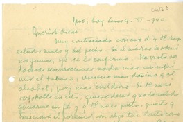 [Carta] 1940 marzo 4, Valparaíso, Chile [a] Oscar Castro  [manuscrito] Augusto D'Halmar.