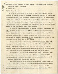 La sombra de las cumbres, by Oscar Castro  [manuscrito] reviewed by Willis Knapp Jones.