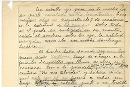 [Un caballo que pasa en la noche...]  [manuscrito] Oscar Castro.