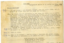 Los aros  [manuscrito] Oscar Castro.