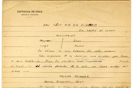 Dos ojos en la sombra  [manuscrito] André de Lorde ; [transcripción y traducción de Oscar Castro].