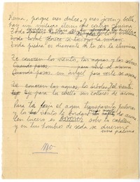 [Reina, porque eres dulce...]  [manuscrito] [Oscar Castro].