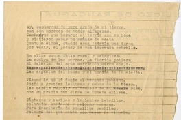 [Ay, cacharros de pura greda...]  [manuscrito] Oscar Castro.