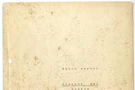 Comarca del jazmín  [manuscrito] Oscar Castro.