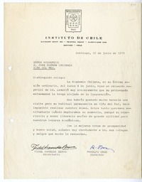 [Carta] 1979 junio 12, Santiago, Chile [a] Juan Guzmán Cruchaga  [manuscrito] Fidel Araneda Bravo.
