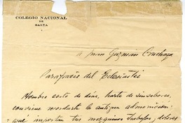 [Carta] 1935 febrero, Salta, Argentina [a] Juan Guzmán Cruchaga  [manuscrito] Juan Carlos Dávalos.