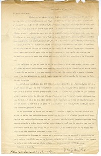 [Carta] 1949 septiembre 29, Santiago, Chile [a] Juan Guzmán Cruchaga  [manuscrito] Hernán del Solar.