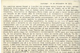 [Carta] 1953 septiembre 24, Santiago, Chile [a] Juan Guzmán Cruchaga  [manuscrito] Eduardo Blanco Amor.