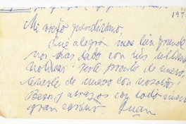 [Carta] [1975] Santiago, Chile [a] Fernando Guzmán  [manuscrito] Juan Guzmán Cruchaga.