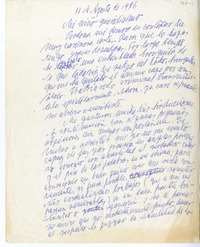 [Carta] 1976 agosto 11, Valparaíso, Chile [a] Fernando Guzmán  [manuscrito] Juan Guzmán Cruchaga.