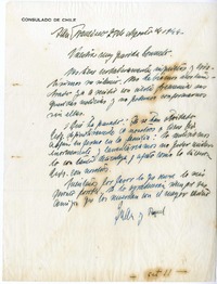 [Carta] 1944 agosto 28, San Francisco, California [a] Consuelo  [manuscrito] Juan Guzmán Cruchaga.