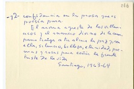 [Carta] 1963 diciembre 30, Santiago, Chile [a] Juan Guzmán Cruchaga  [manuscrito] Roberto Meza Fuentes.
