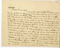 [Tarjeta] [1960] Santiago, Chile [a] Juan Guzmán Cruchaga  [manuscrito] Armando Moock.